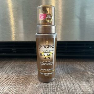 NEW Jergens Natural Glow Instant Sun Sunless Tanning Mousse Deep Bronze